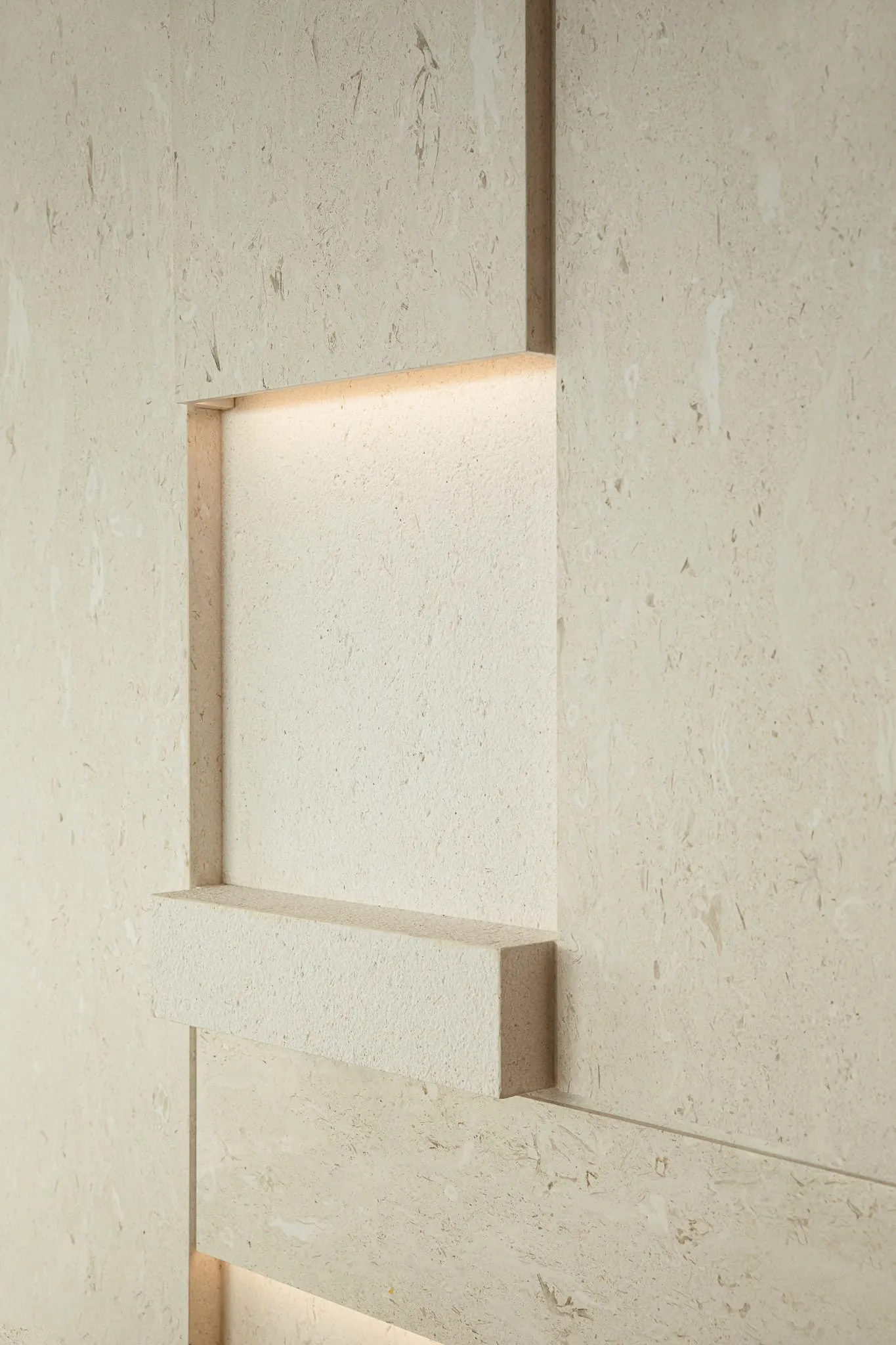 Azure Heights stone niche wall detail by BDSD Boundless Design, Shenzhen, China