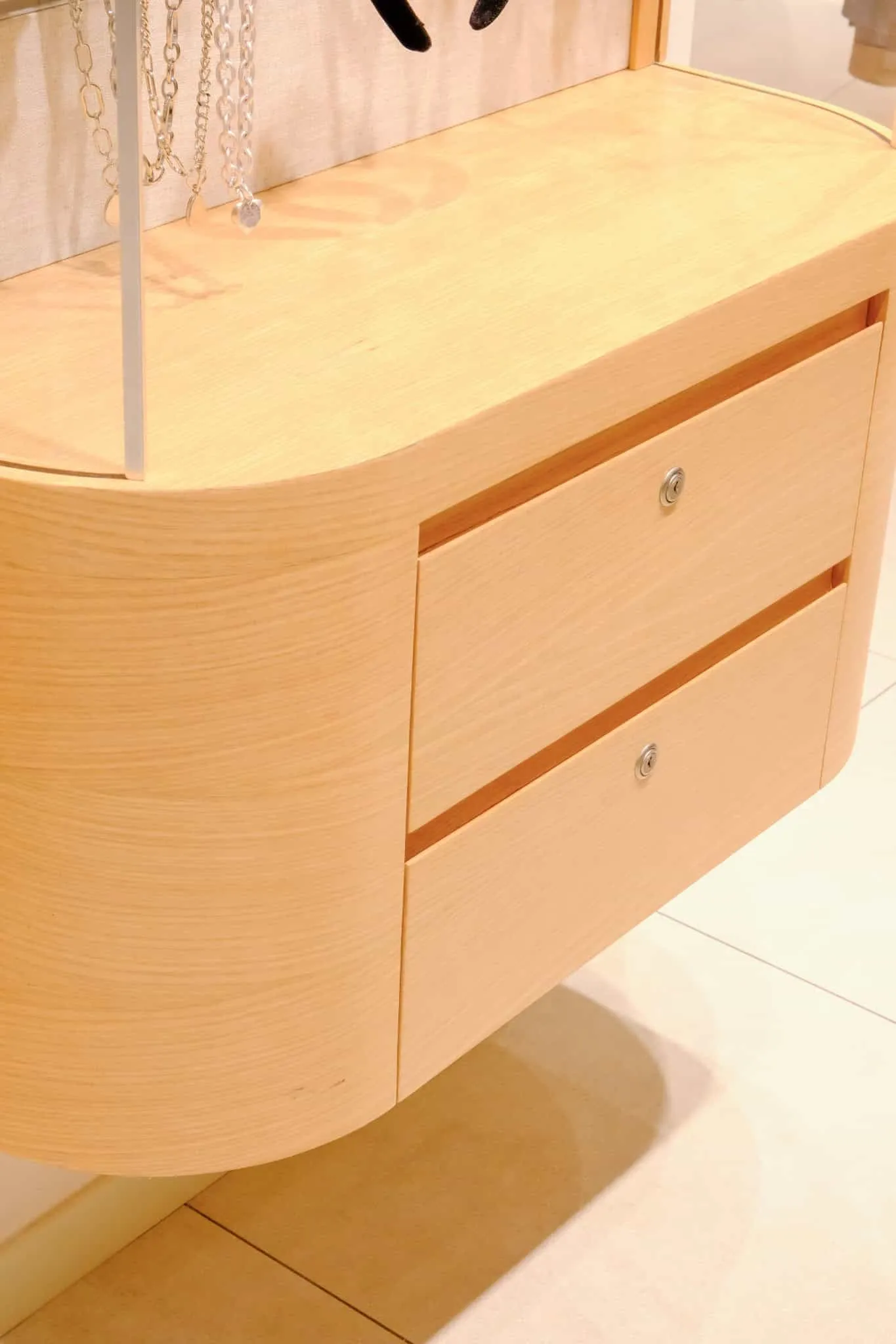 Details of wardrobe drawer from NetWork Stores by Boytorun Architects in Turkey