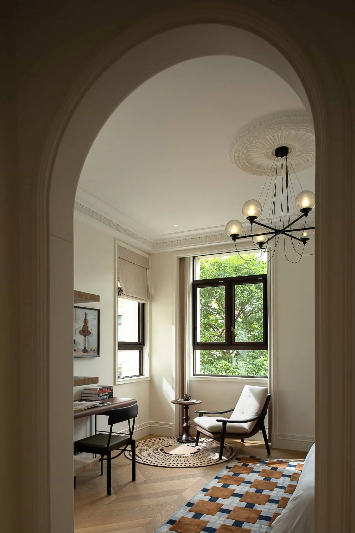 Crepuscule Manor 由 BDSD Boundless Design 设计 —— 东莞书房拱门视角