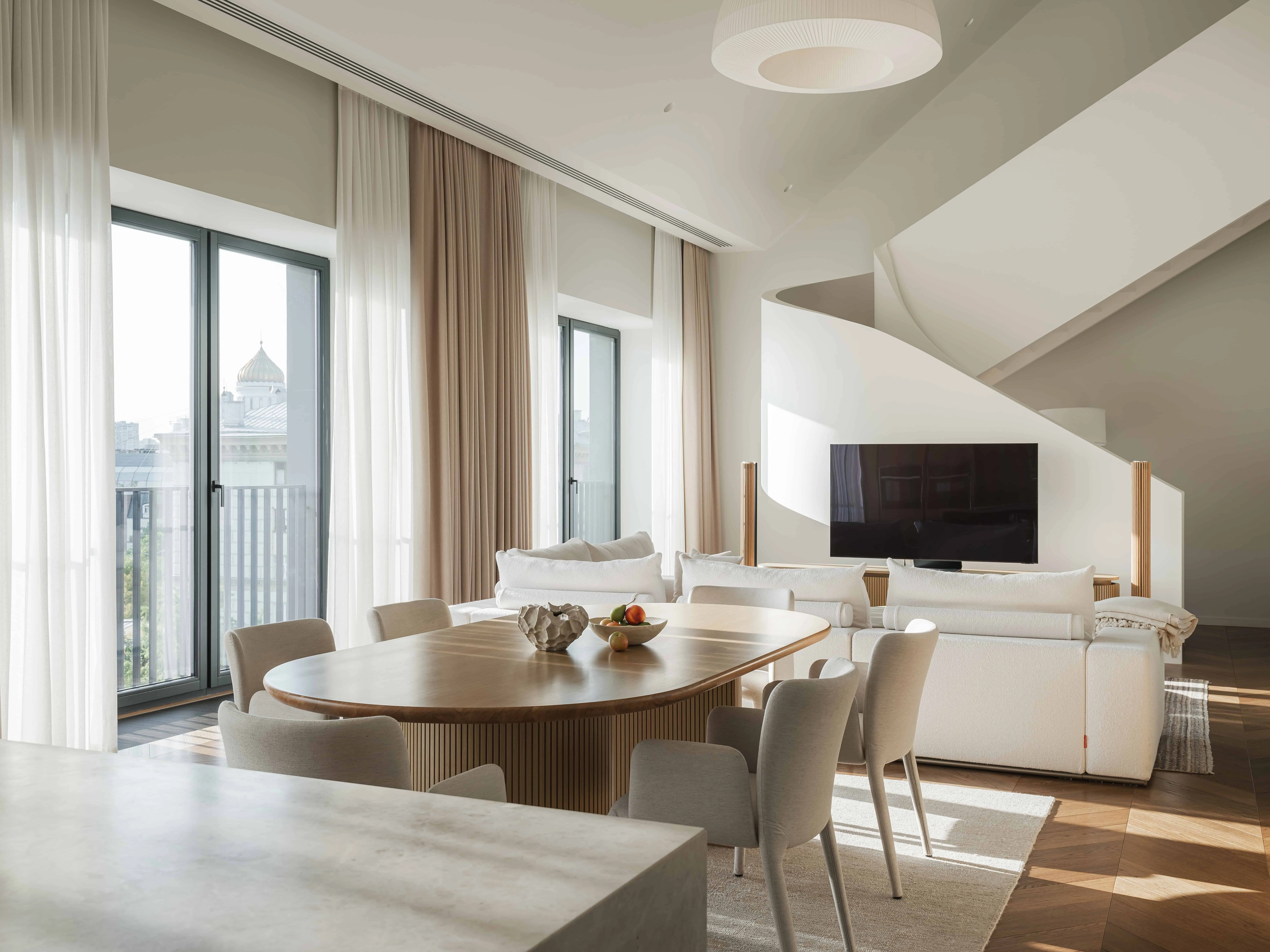 Penthouse in the Clouds Nain Residence by KNKO Architecture Studio — 240 m² Apartment in Moscow
