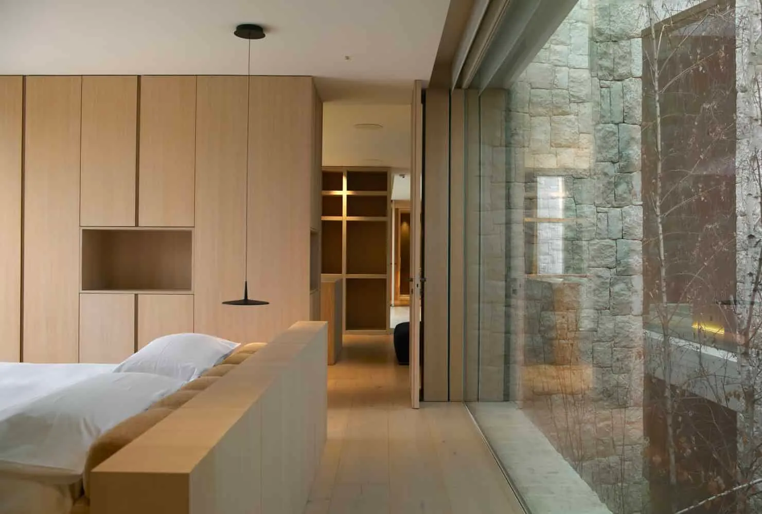 拉莫恩·埃斯特韦工作室的雅卡兰达之家——卧室庭院景观，瓦伦西亚，西班牙