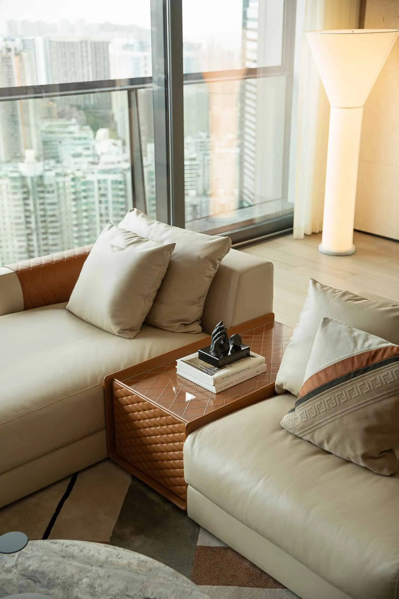 Azure Heights by BDSD Boundless Design – sofa side table detail, Shenzhen, China