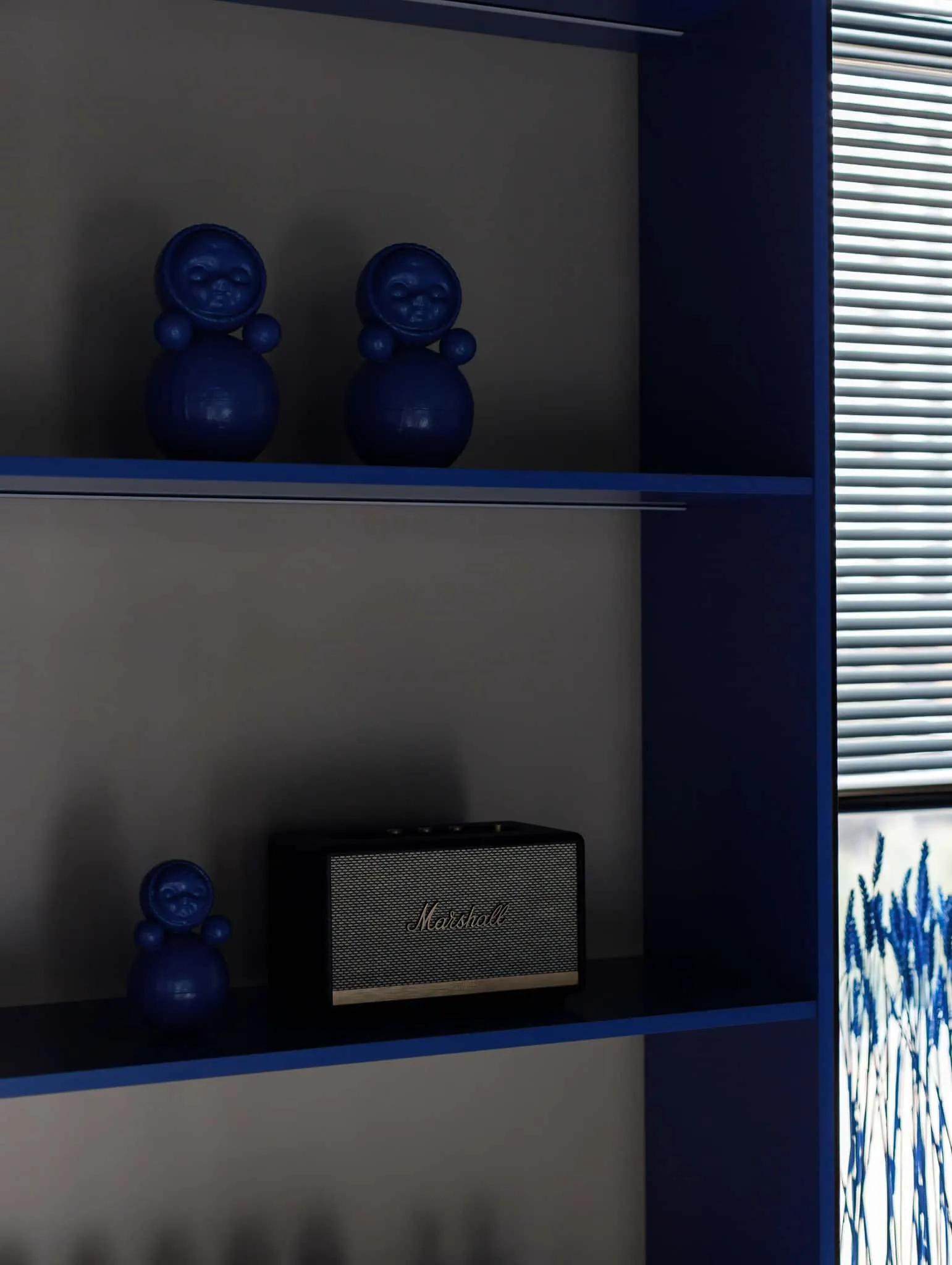 Modern minimalist interior by Julia Starikova – speaker display in Chelyabinsk, Russia