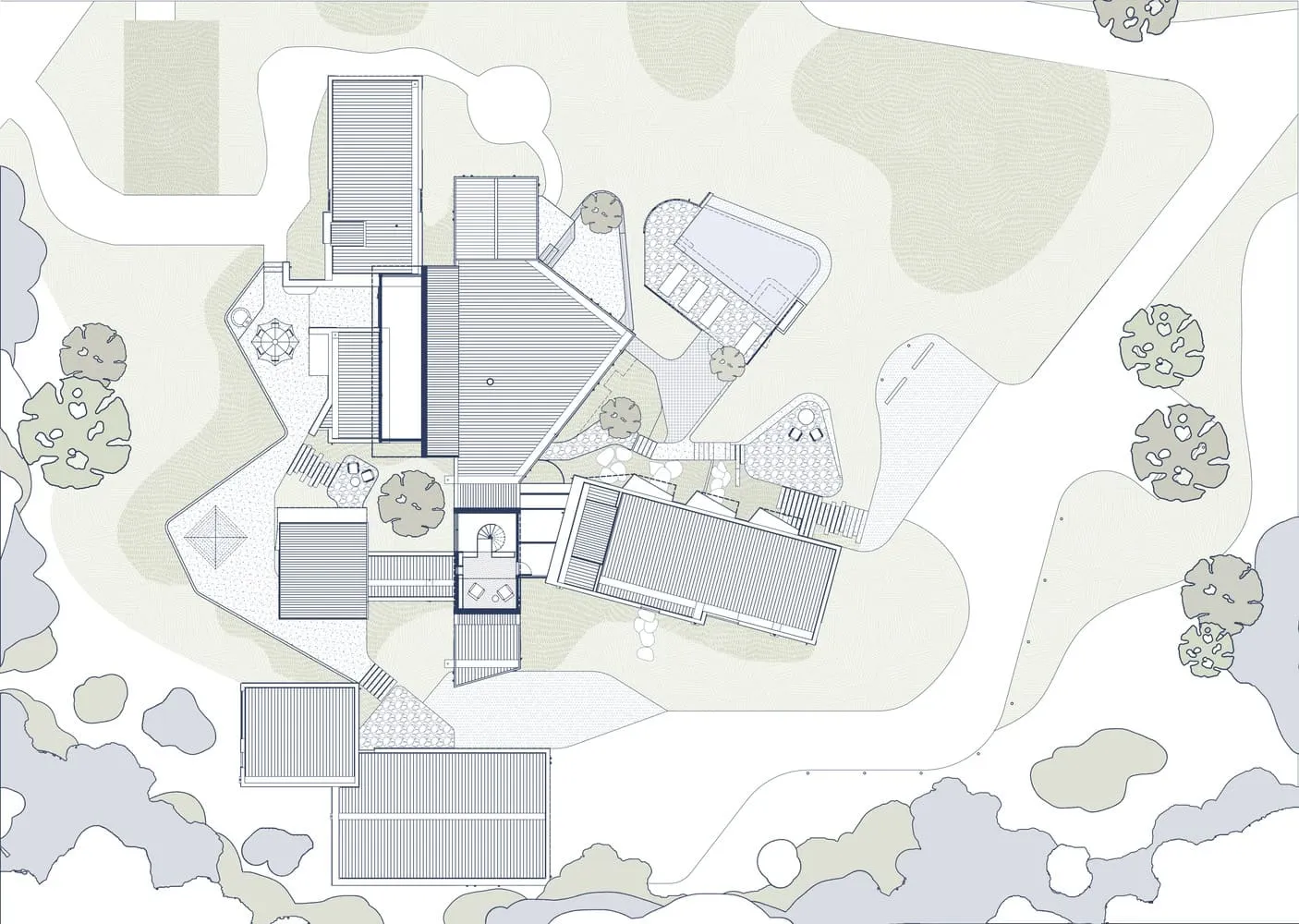 宾特建筑公司设计的科林达住宅——三楼平面图，普伦蒂地区维多利亚州