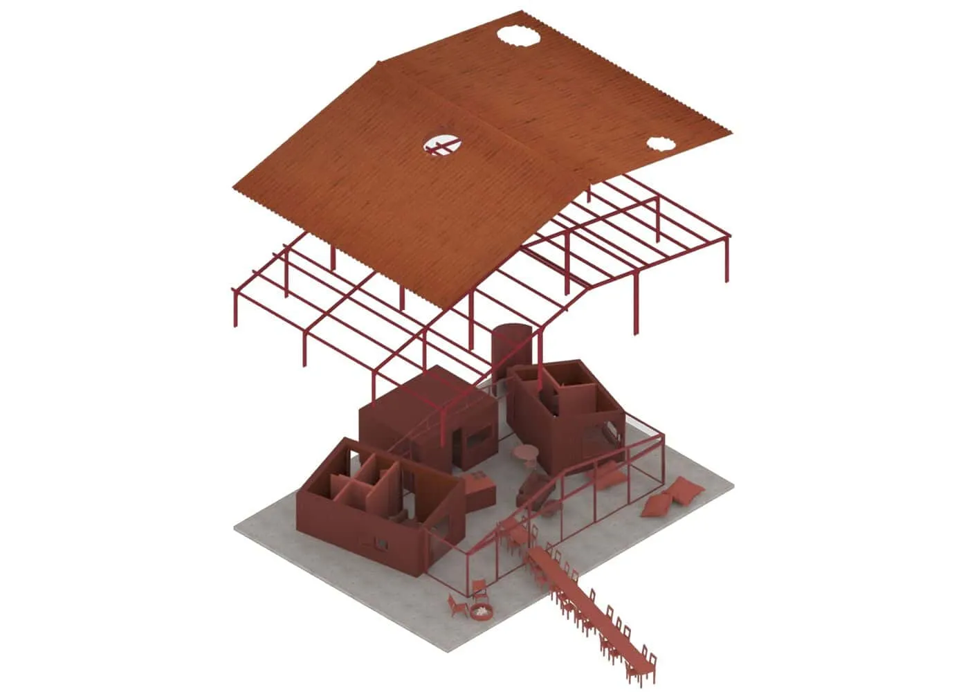 拉格兰热红屋，签尔德·拉森拍摄——多尔多涅省法国土壤一角