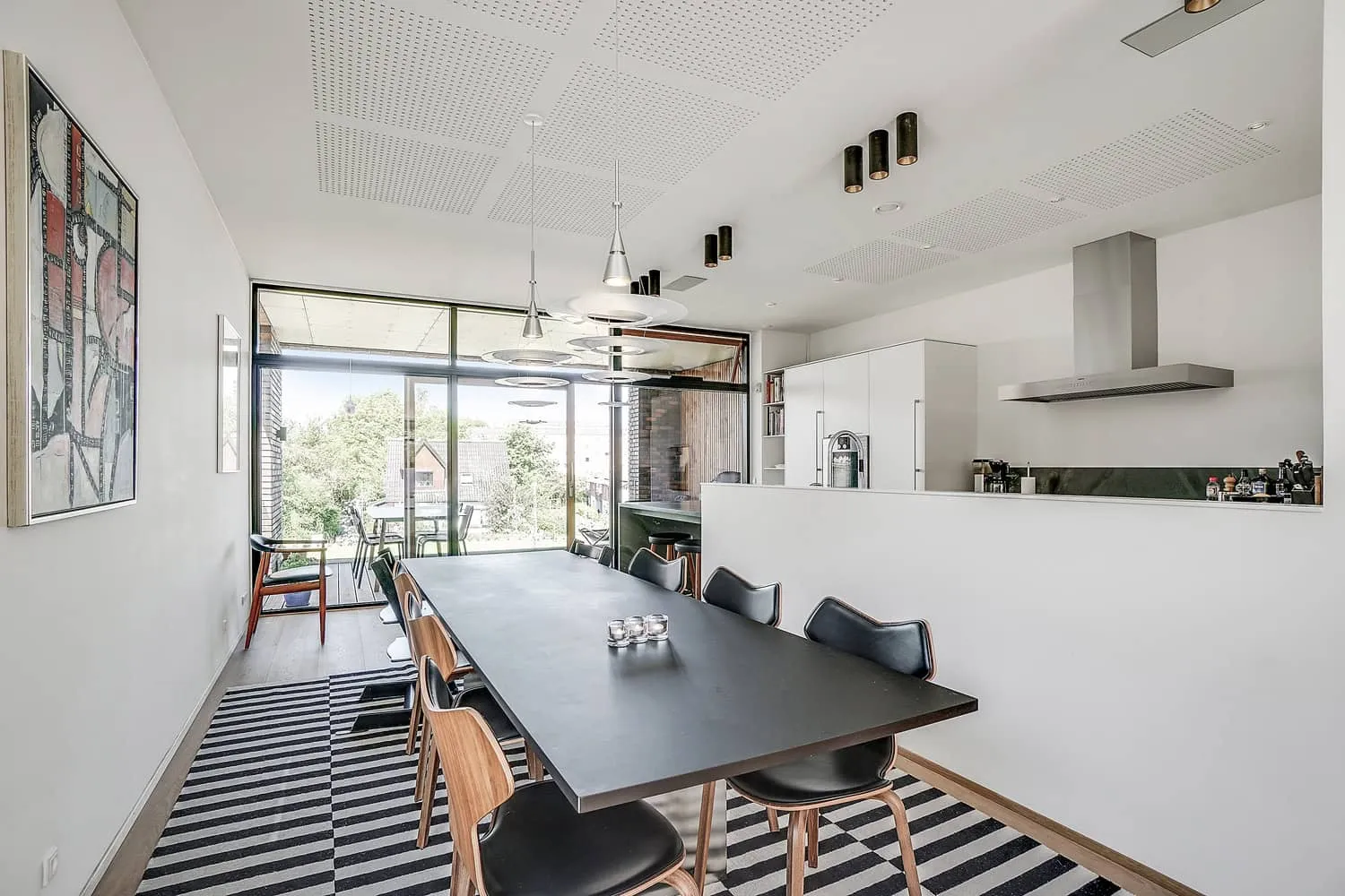 Exterior stair mediating level changes and connecting terraces