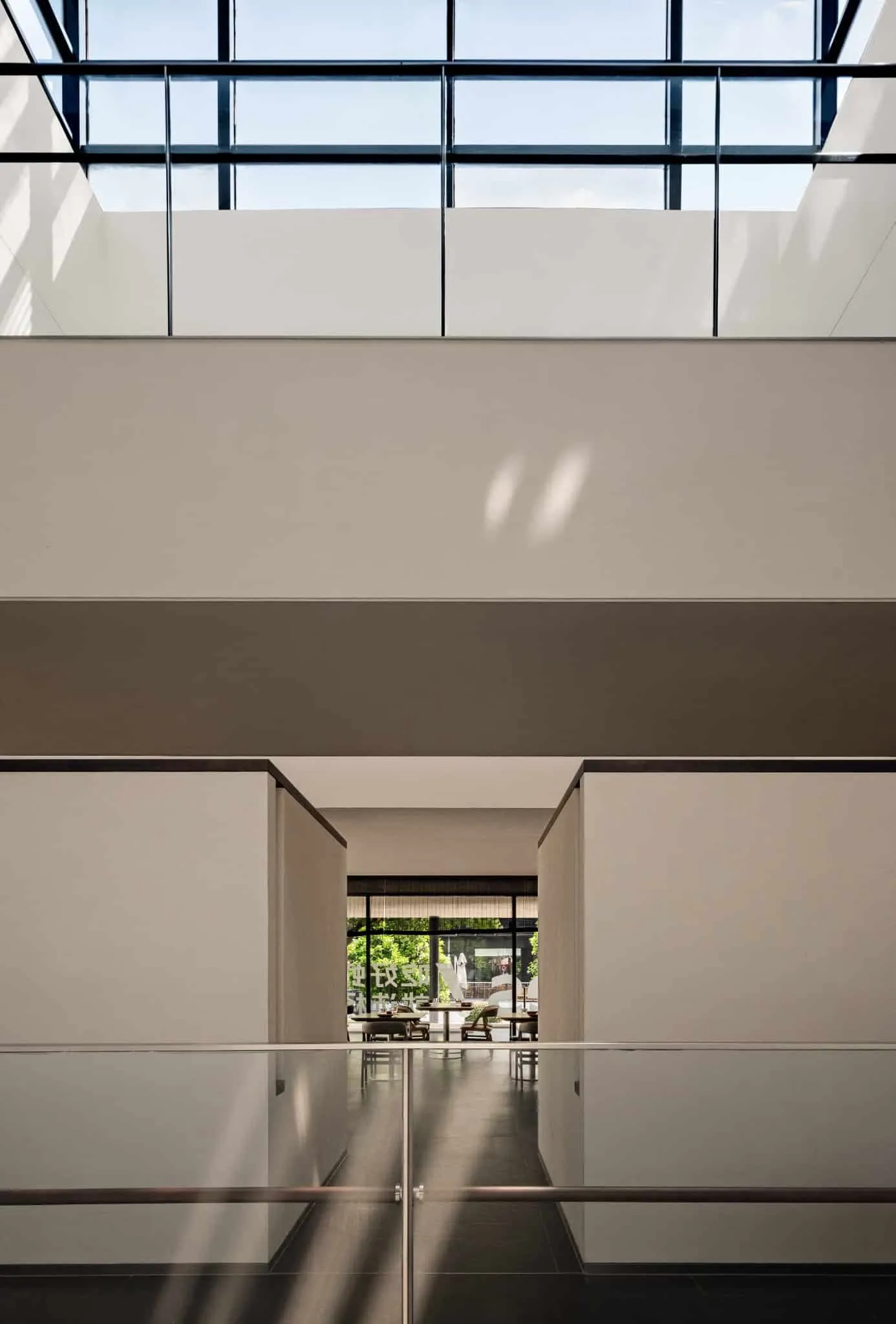 Yang Sin Lobster · Bai Jia Hu, by IN.X — view from atrium balcony, Nanjing, China