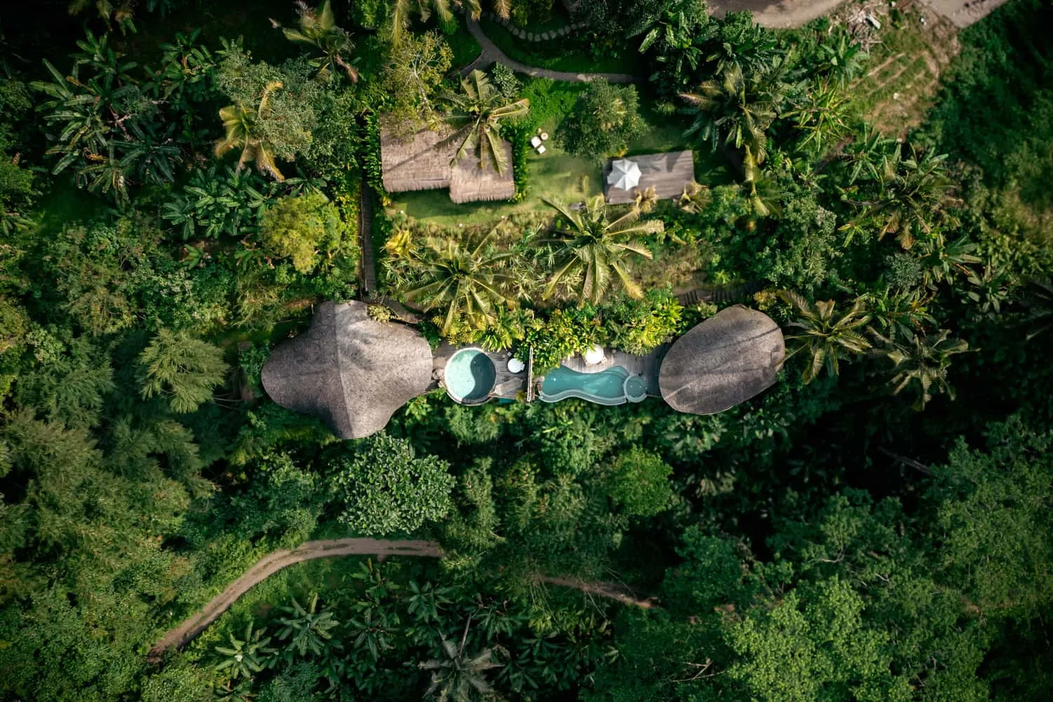 Belalu Dome别墅，来自Pablo Luna工作室 – 地块俯视图，乌布，巴厘岛，印度尼西亚