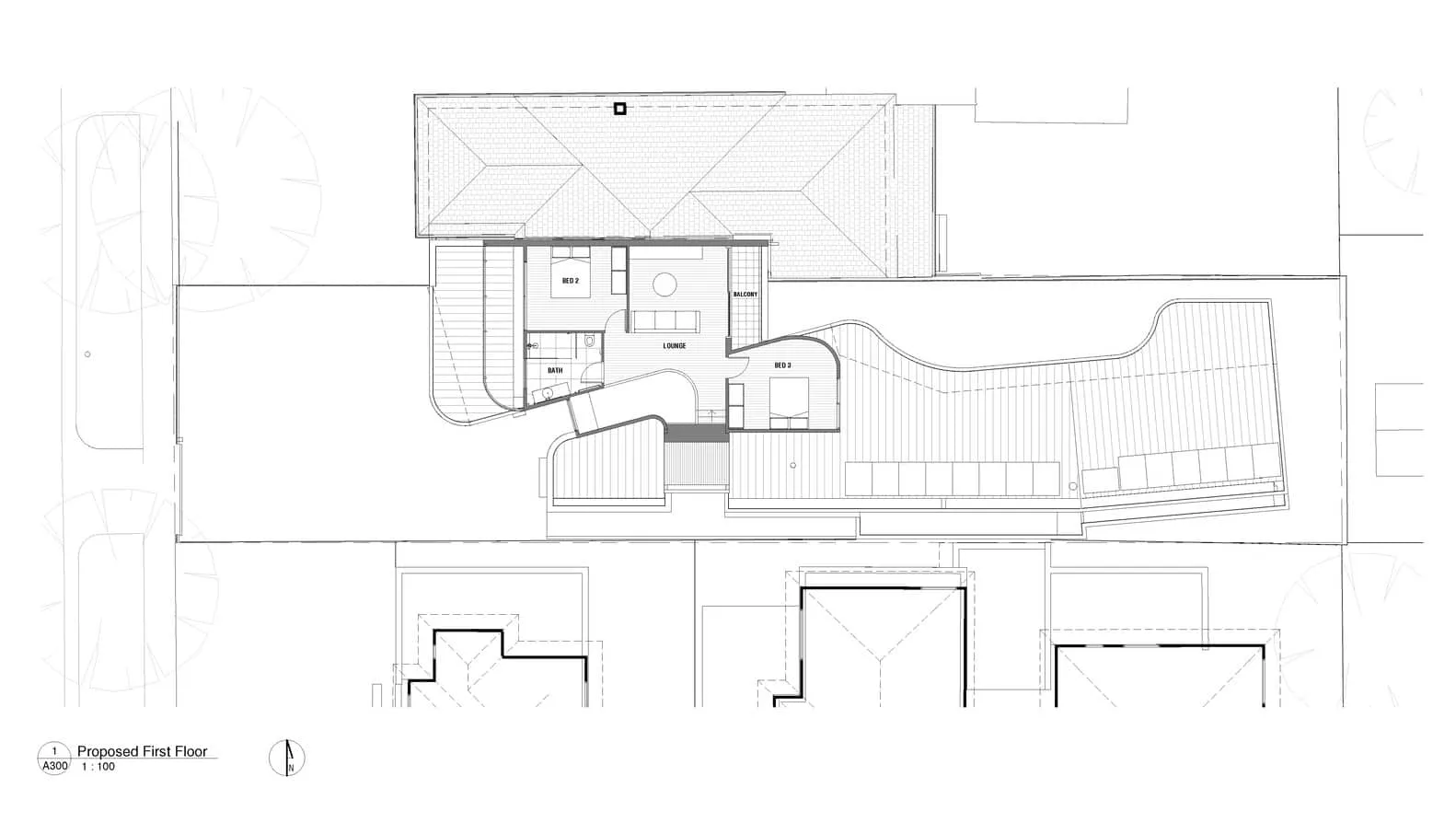 Ripple House First Floor Plan by Atlas Architects Ripple House by Atlas Architects – First Floor Plan, Glen Iris, Victoria