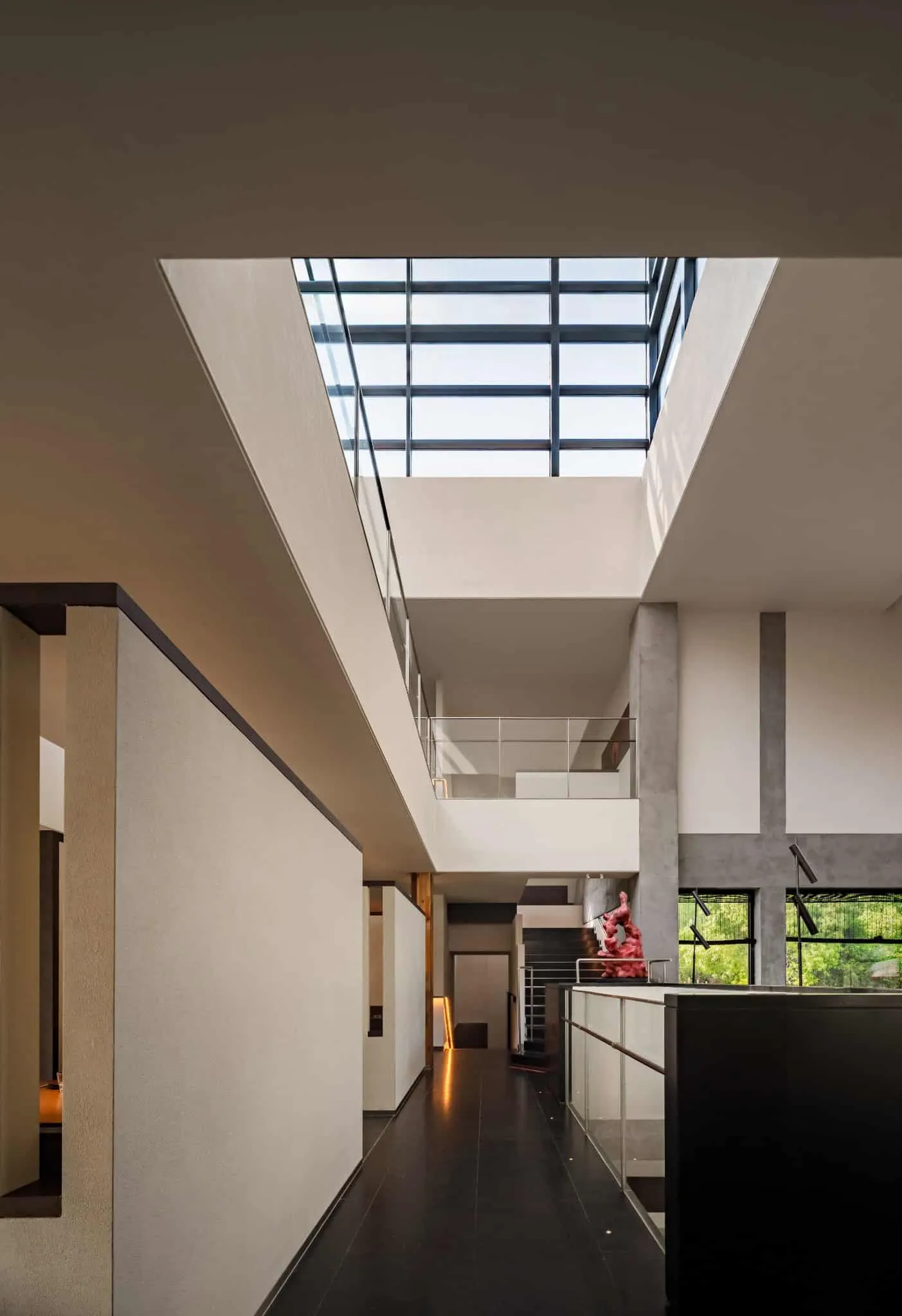 Yang Sin Lobster · Bai Jia Hu, by IN.X — view from atrium corridor, Nanjing, China