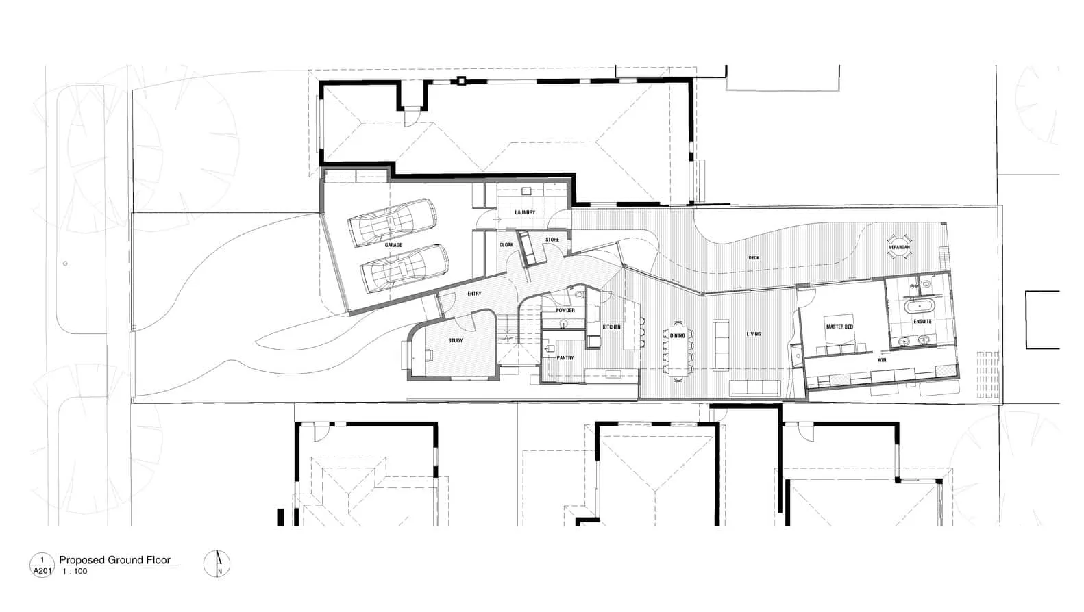 Ripple House First Floor Plan by Atlas Architects Ripple House by Atlas Architects – First Floor Plan, Glen Iris, Victoria