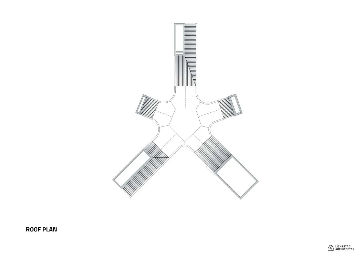 Marhûs — 屋顶平面图，显示绿色屋顶区域和隐藏太阳能板