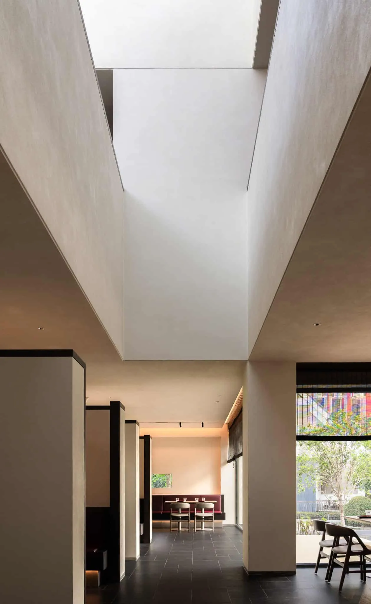 Yang Sin Lobster · Bai Jia Hu, by IN.X — view of empty atrium space, Nanjing, China