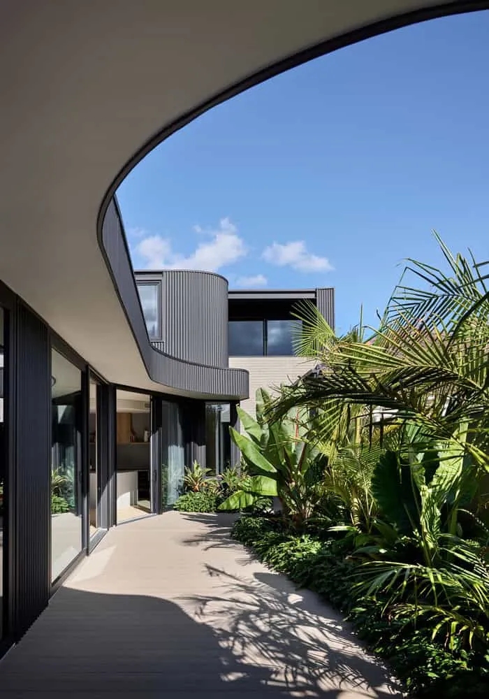 Ripple House by Atlas Architects – Curved Courtyard Path, Glen Iris, Victoria