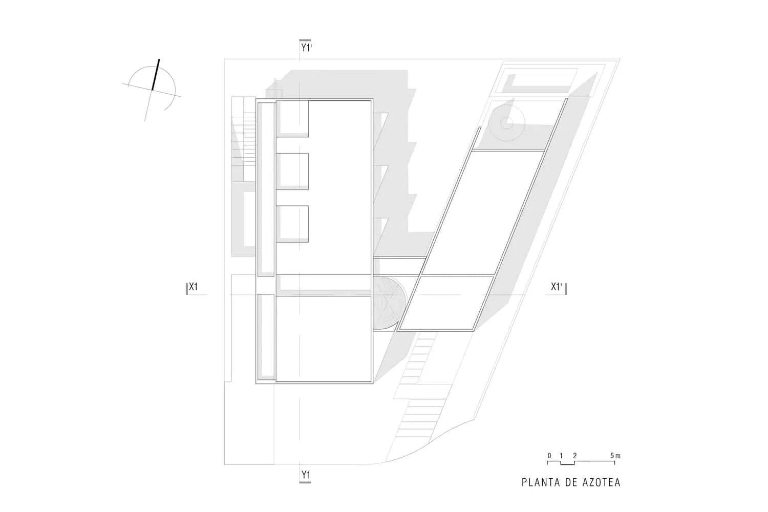 LABarq设计的里约之家屋顶平面图，萨尔蒂亚戈-德克雷塔罗，墨西哥
