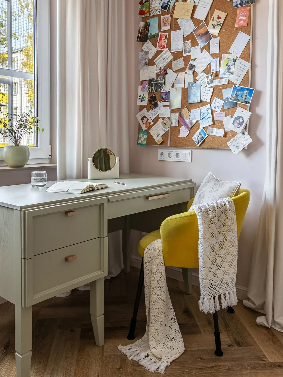 Zdjęcie: Sypialnia w stylu nowoczesnym, eklektycznym, vintage, małe mieszkanie, mieszkanie, projekt dnia, Białoruś, Mińsk, blok Chruszczowka, dom ceglany, 2 pokoje, 40-60 metrów kwadratowych, Elwira Misjuro – zdjęcie na INMYROOM