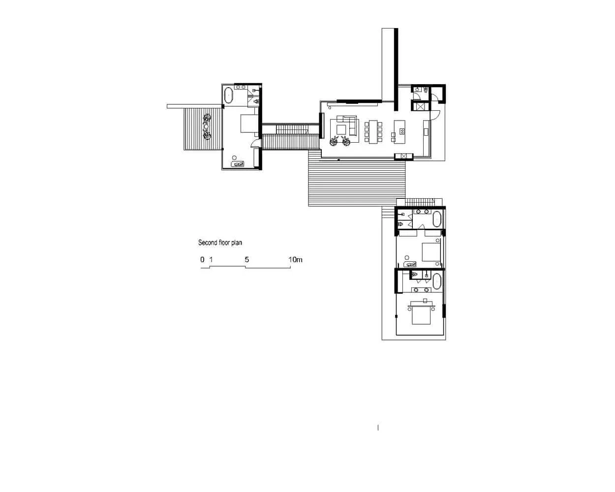 Zweiter Grundriss des Tam Dao Retreat House von Idee architects Zweiter Grundriss des Tam Dao Retreat House von Idee architects in Tam Dao, Vietnam