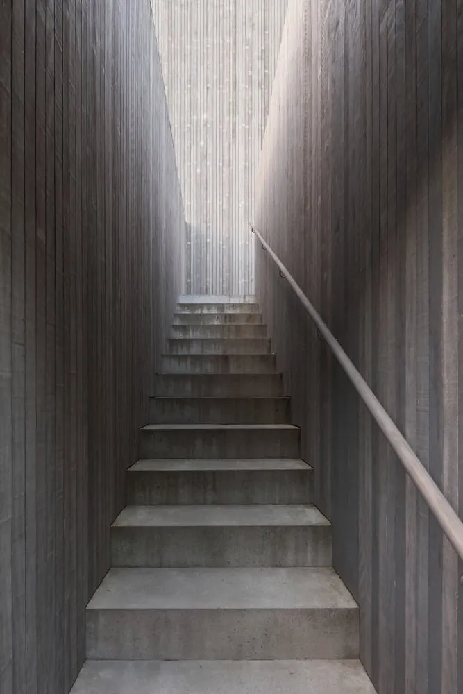 Re-folded House Concrete Stair Lightwell by McLeod Bovell Modern Houses Re-folded House by McLeod Bovell Modern Houses, concrete stair lightwell, Vancouver