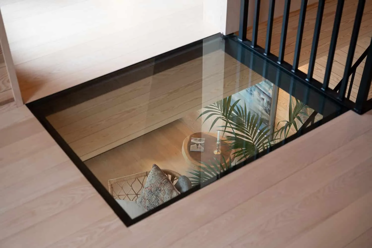 Solem Forest House Glass Floor Detail – MORFEUS arkitekter Solem Forest House by MORFEUS arkitekter, glass floor detail revealing space below