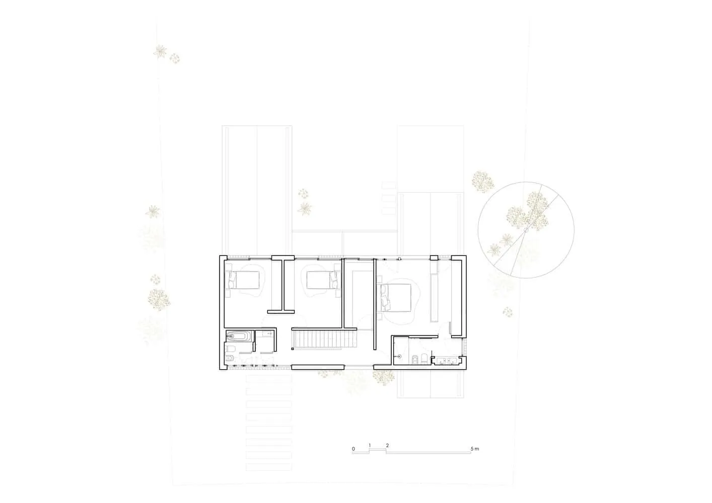 AtelierM + Nicolas Krause, Escobar, Buenos Aires, Argentina द्वारा House CM की ऊपरी मंजिल की योजना