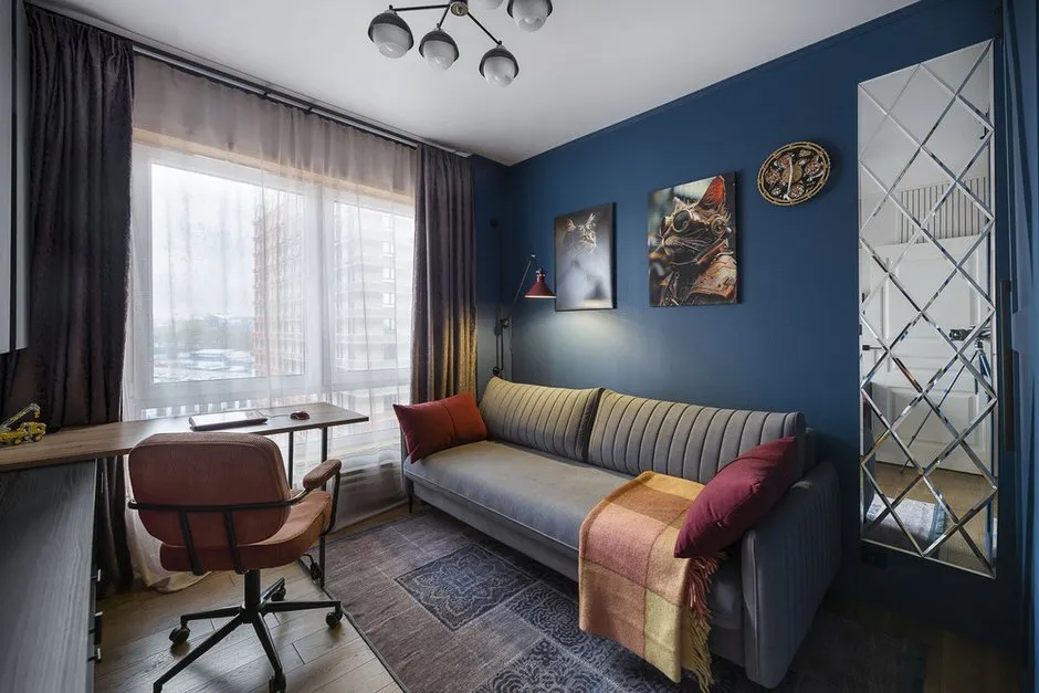 Zdjęcie: Gabinet w stylu nowoczesnym, eklektyka, mieszkanie, projekt dnia, Moskwa, 3 pokoje, 40–60 metrów kwadratowych, Swietłana Lasiejewa – zdjęcie na INMYROOM