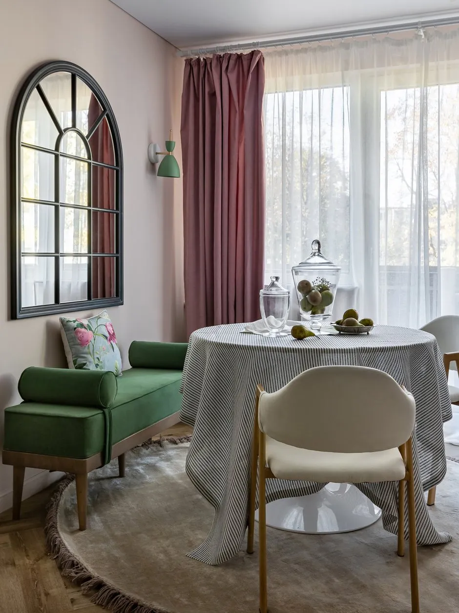 Zdjęcie: Kuchnia i jadalnia w stylu nowoczesnym, eklektycznym, vintage, małe mieszkanie, mieszkanie, projekt dnia, Białoruś, Mińsk, blok Chruszczowka, dom ceglany, 2 pokoje, 40-60 metrów kwadratowych, Elwira Misjuro – zdjęcie na INMYROOM