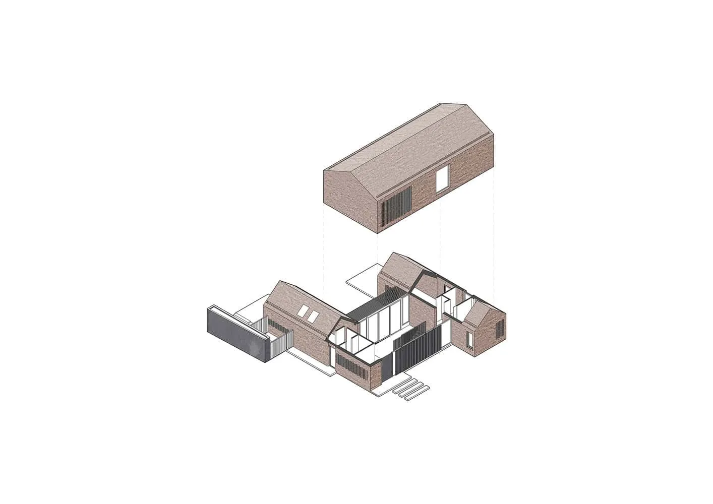 AtelierM + Nicolas Krause, Escobar, Buenos Aires, Argentina द्वारा House CM का एक्सोनोमेट्रिक विस्तारण