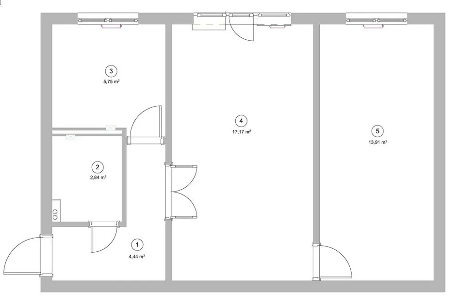 Zdjęcie: Projekty w stylu nowoczesnym, eklektycznym, dla małych mieszkań, Minsk, bloki Chruszczowa, dom z cegły, 2 pokoje, 40–60 metrów kwadratowych, Elwira Misjuro – zdjęcie na INMYROOM