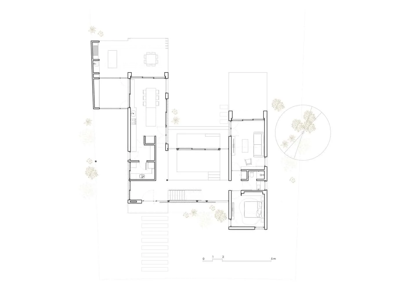AtelierM + Nicolas Krause, Escobar, Buenos Aires, Argentina द्वारा House CM की भूतल योजना