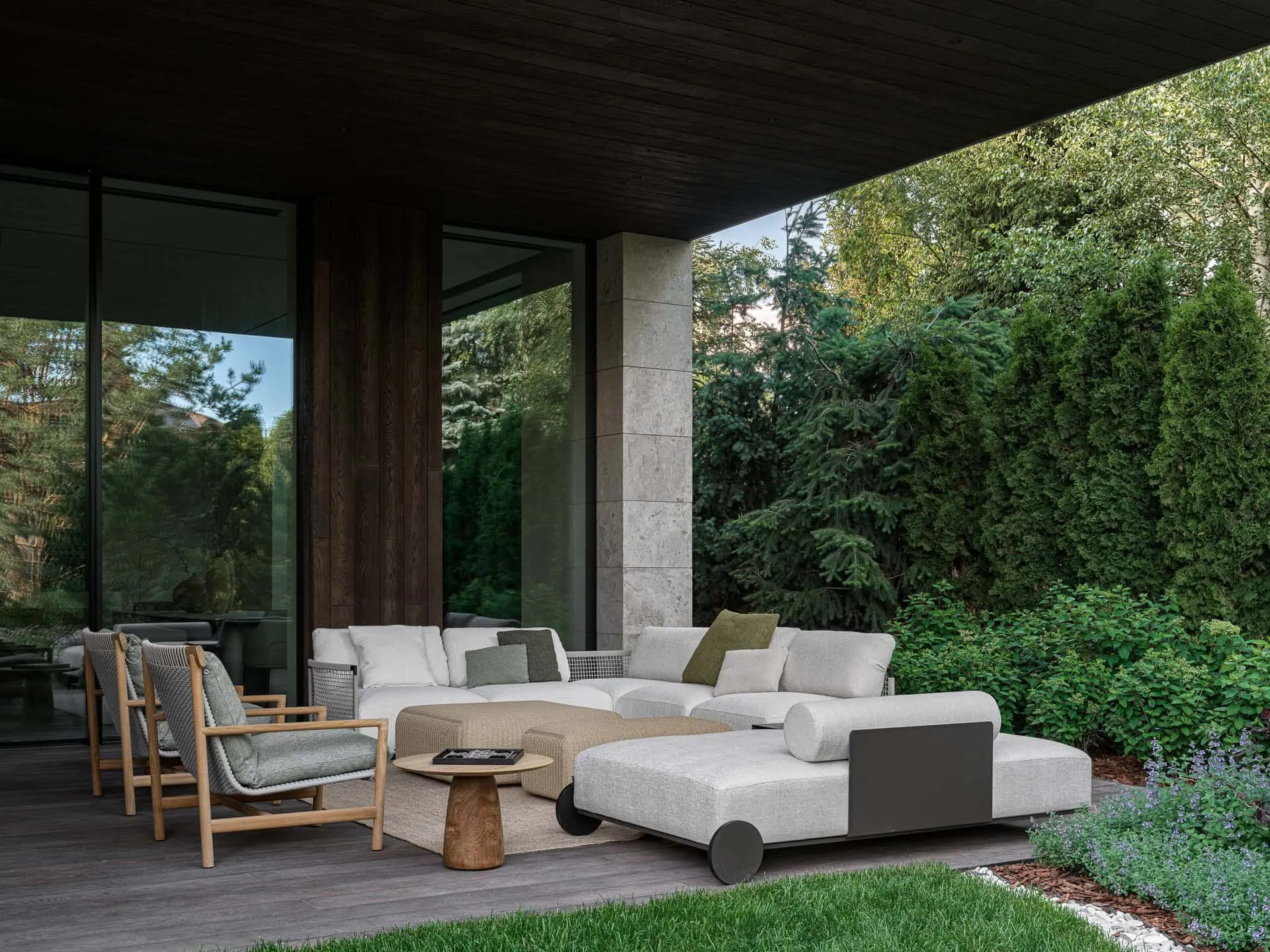 Bright Villa Kyoto Terrace Lounge Seating von Ekaterina Yakovenko