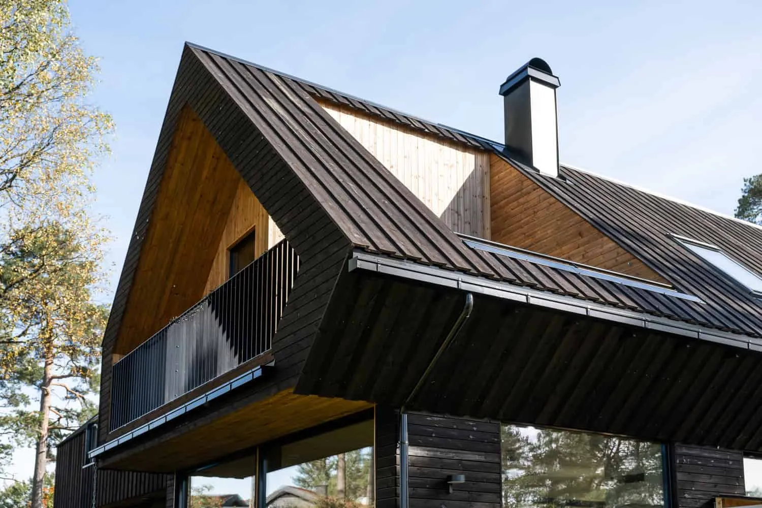Solem Forest House Roof & Gable Detail by MORFEUS arkitekter Solem Forest House by MORFEUS arkitekter, roof and gable detail, Norway