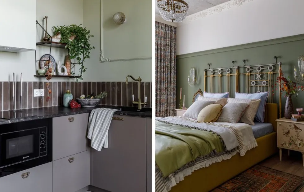 Wie wir eine 40 m² große Wohnung in Krasnodar eingerichtet haben: ein zeitloses Interieur mit Antiquitäten-Elementen