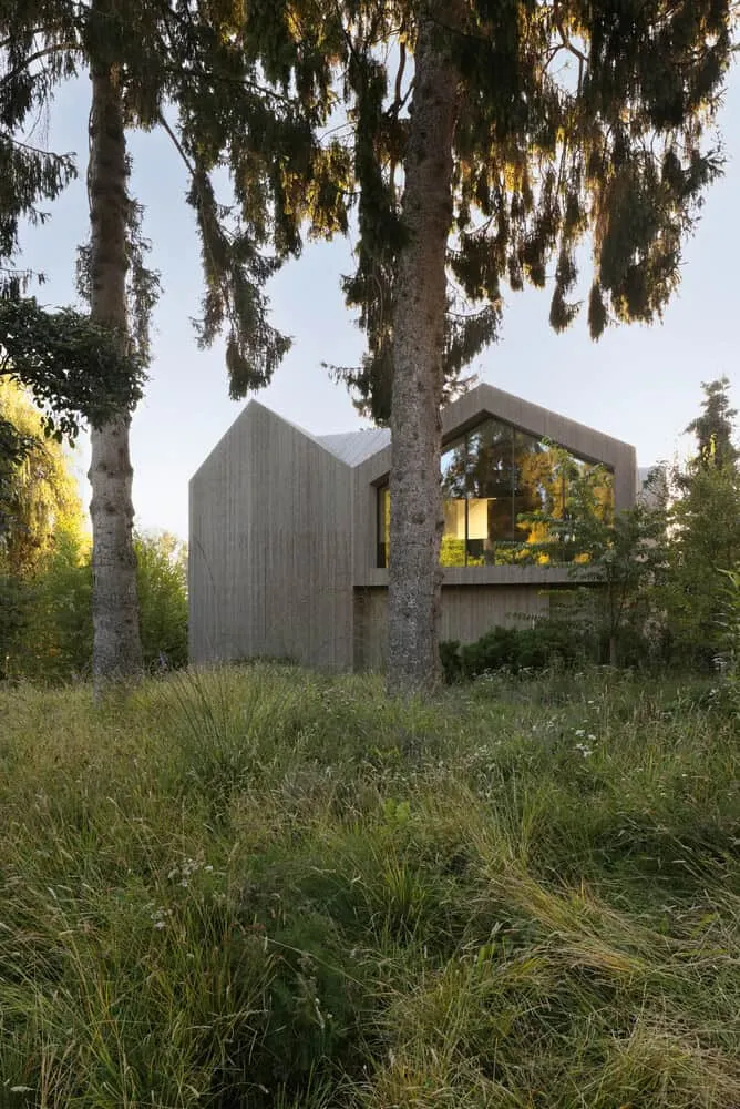 Re-folded House Forest View Elevation by McLeod Bovell Modern Houses Re-folded House by McLeod Bovell Modern Houses, forest view elevation, Vancouver