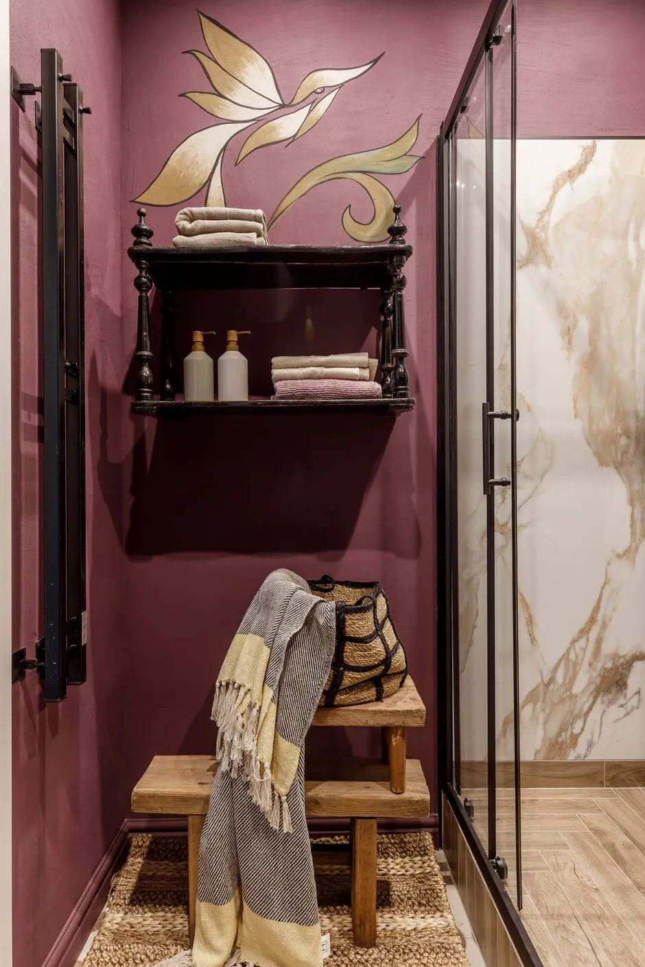 Foto: Badezimmer im Ekletik-Stil, Vintage, Kleine Wohnung, Wohnung, Projekt des Tages, Krasnodar, 1 Zimmer, bis zu 40 Quadratmeter, Monolithischer Ziegelbau, Natalia Tschopenko – Foto auf INMYROOM