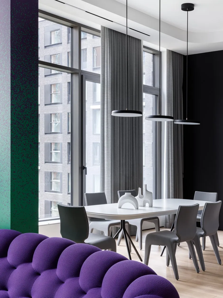 Foto: Küche und Esszimmer im Stil Modern, Minimalismus, Wohnung, Projekt des Tages, Moskau, Rustem Urazmetov, Chamovniki, 4 und mehr, Mehr als 90 Quadratmeter – Foto auf INMYROOM