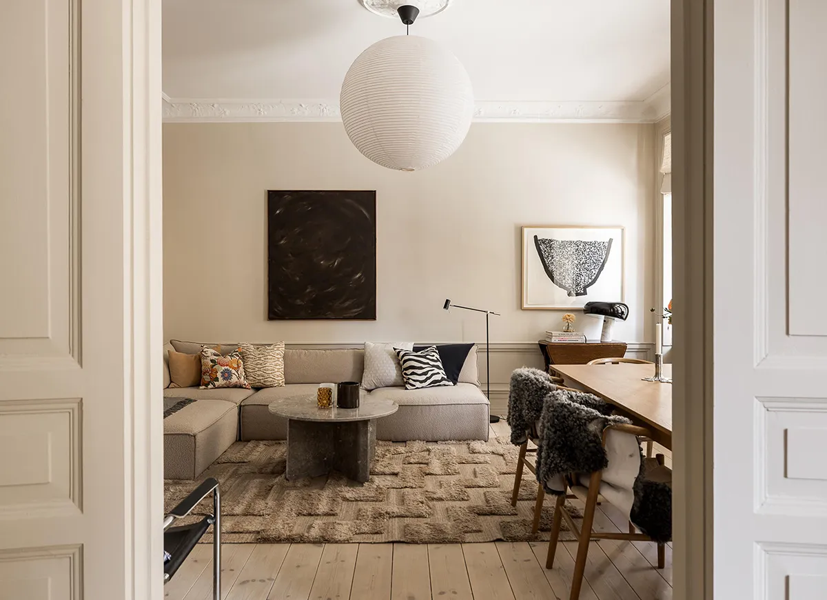 Gemütliche Monochromie in Schweden (94 m²)