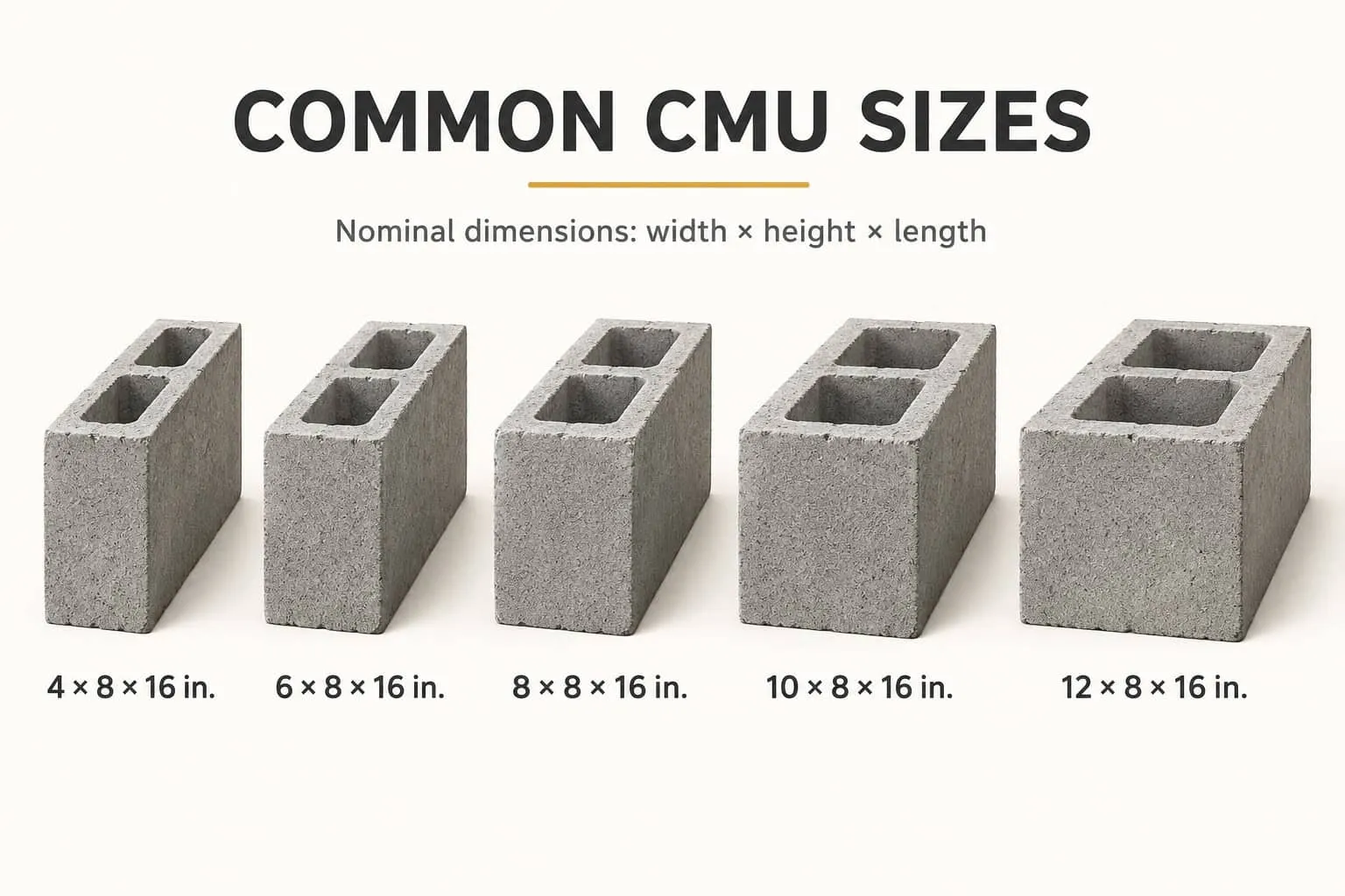 Cinder Block Dimensions: Standard CMU Sizes Explained