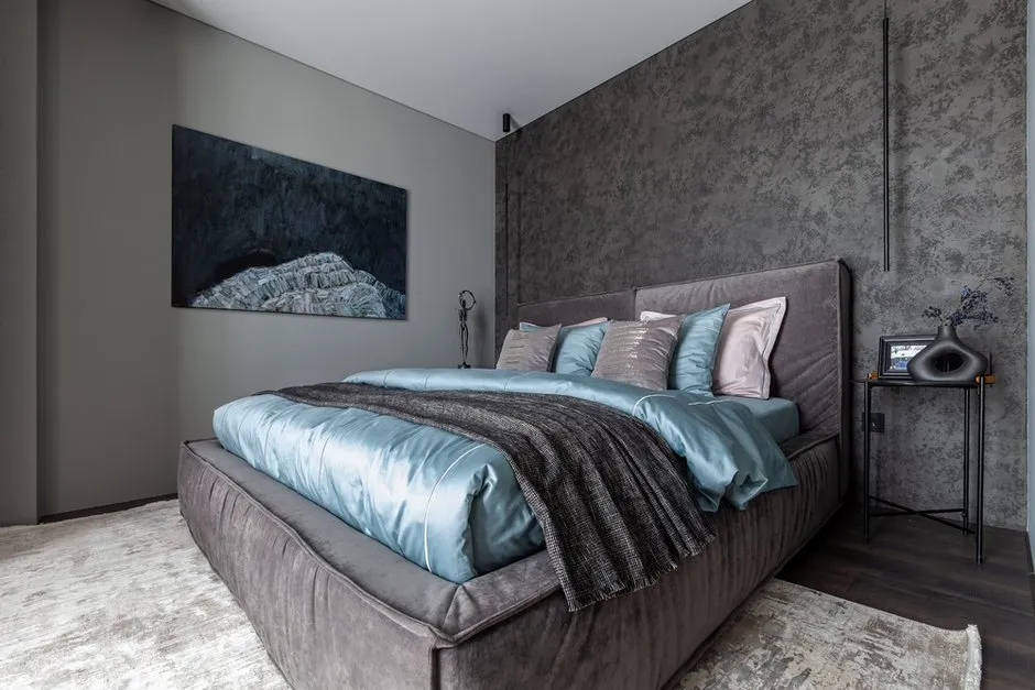 Foto: Schlafzimmer im modernen Stil, Minimalismus, Projekt des Tages, Liana Akopyan, Nowosibirsk, 2 Zimmer, 60-90 Quadratmeter, Wohnung – Foto auf INMYROOM
