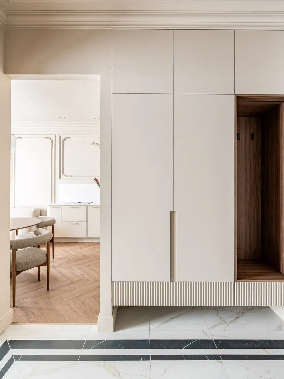 Foto: Eingangsbereich im klassischen Stil, modern, kleine Wohnung, Wohnung, Projekt des Tages, Sankt Petersburg, 1 Zimmer, 40-60 Quadratmeter, modern mit Elementen der Klassik und Luxus, Nina Spirina – Foto auf INMYROOM