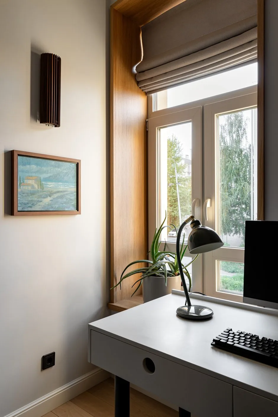 Foto: Büro im skandinavischen Stil, Minimalismus, Modern, Wohnung, Projekt des Tages, Kasan, 4 Zimmer und mehr, über 90 Quadratmeter, Julia Osošnova, Vintage/Retro – Foto auf INMYROOM