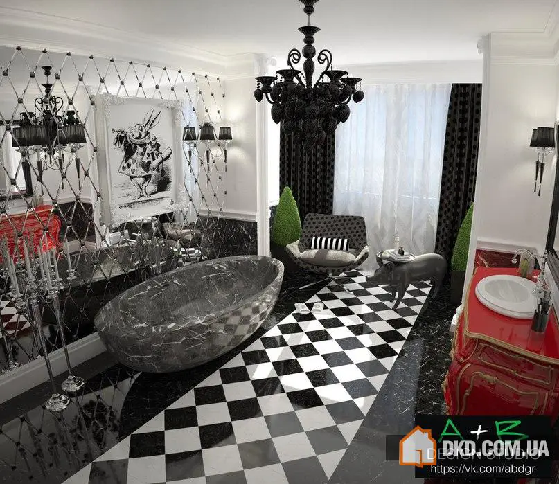 Ванна кімната "Аліса в країні чудес" м.Чебоксари, вул. Тракторостроителей, 3 Студія "А+Б" - Gallery image 0