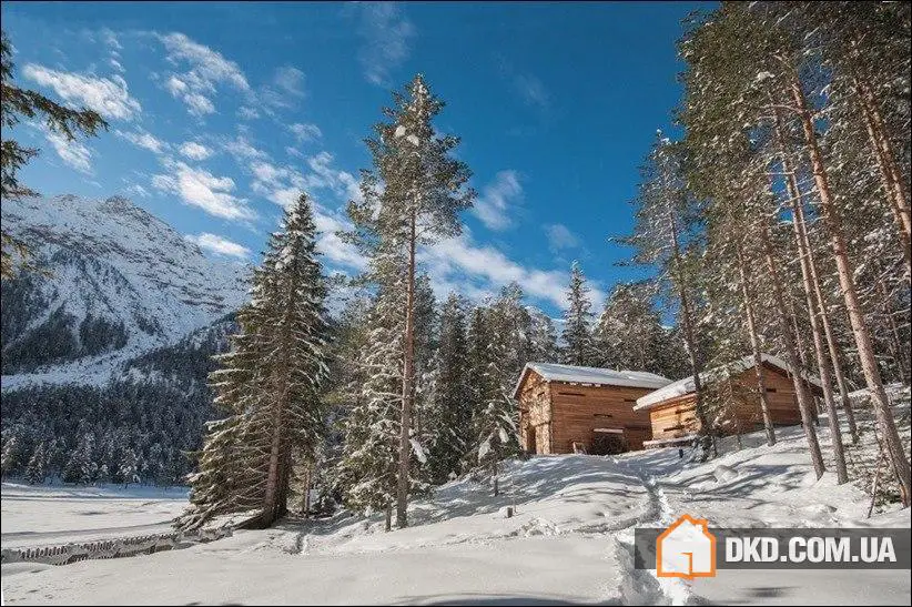 Деревянный дом Alpine Lodge с современным дизайном