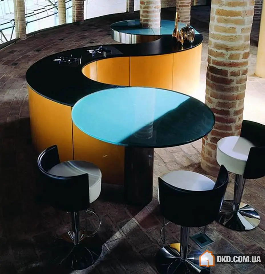 Сучасні вигнути кухонні шафи - Gallery image 3