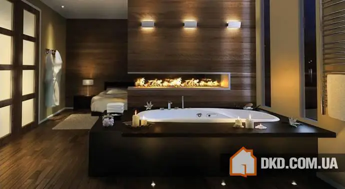 Exemples de luxe et d'élégance : salles de bain avec poêle - 8
