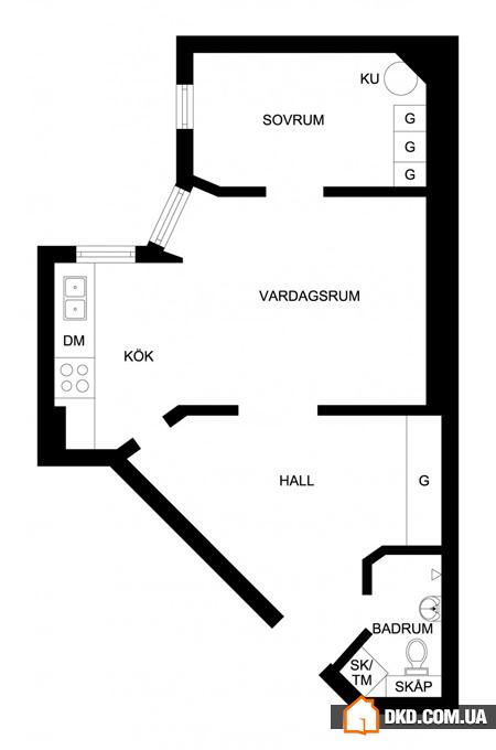 Перевоплощение одной приятной шведской квартиры (62 кв. м)