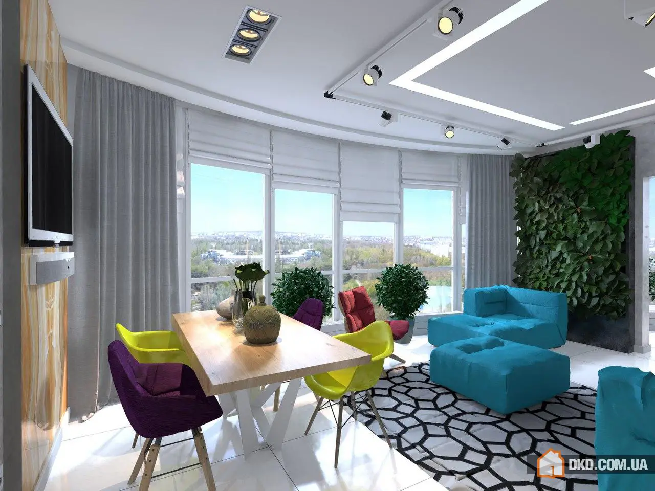 Projekt wnętrza mieszkania w Simferopole dla ambicjonalnego młodego mężczyzny, 180 m², Monolit LTD, nowe mieszkanie - 3