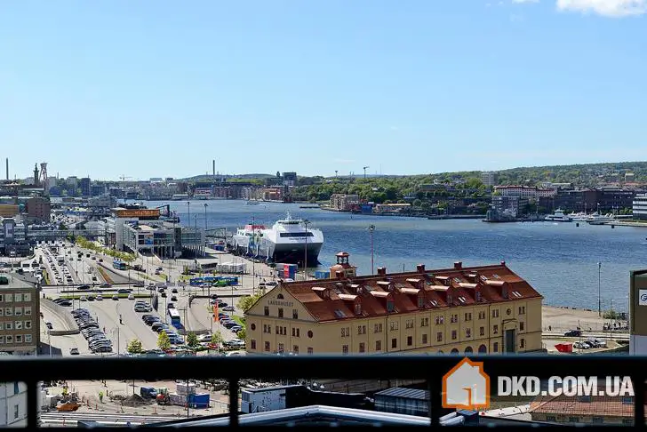 Двухкомнатная квартира с видом на гавань в Гетеборге (67 кв. м)