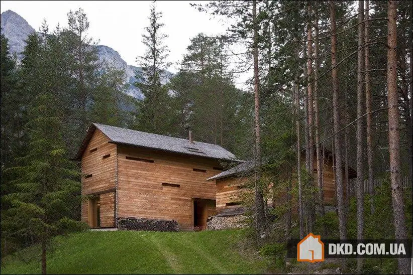 Деревянный дом Alpine Lodge с современным дизайном