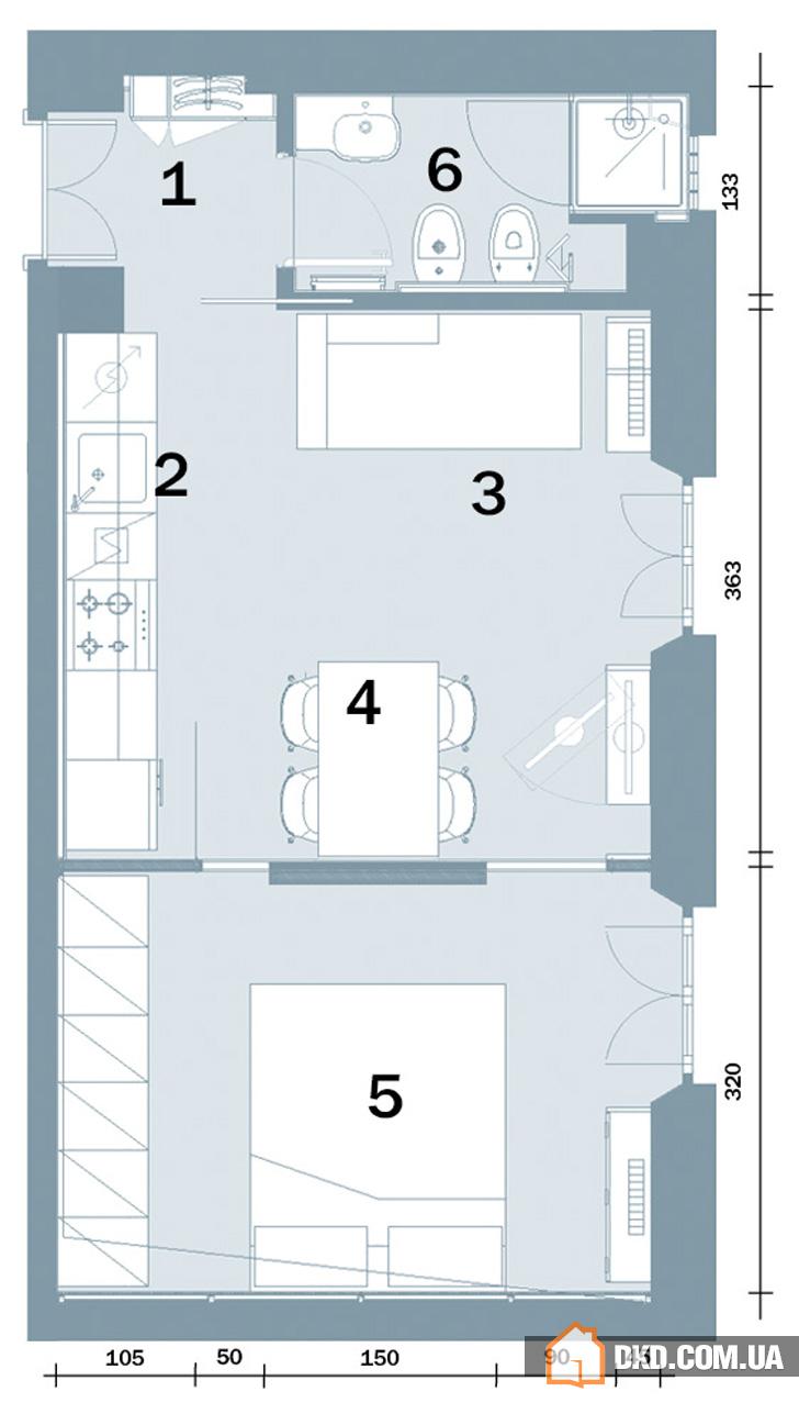 Стильная квартира в Милане (35 кв.м)