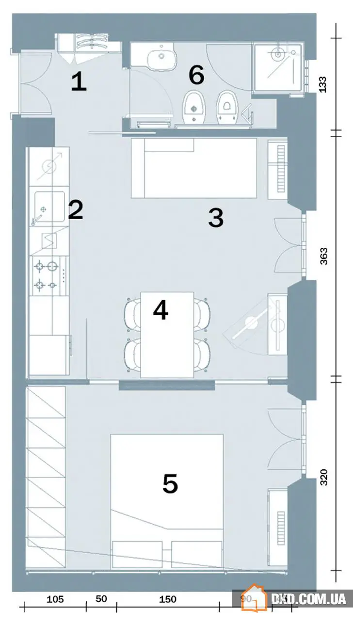 Стильная квартира в Милане (35 кв.м)